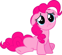 Size: 517x460 | Tagged: safe, artist:404compliant, imported from derpibooru, pinkie pie, pony, a friend in deed, .svg available, animated, cute, female, floppy ears, puppy dog eyes, sad, sadorable, simple background, solo, svg, transparent background, vector