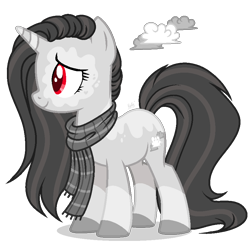 Size: 862x853 | Tagged: safe, artist:mintoria, imported from derpibooru, oc, oc only, oc:spectrum shade, pony, unicorn, base used, clothes, female, mare, scarf, simple background, solo, transparent background