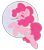 Size: 1336x1510 | Tagged: safe, artist:kasreit-ne, imported from derpibooru, pinkie pie, earth pony, pony, circle background, eyes closed, female, floating, mare, noisemaker, party horn, simple background, transparent background