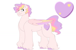 Size: 1280x854 | Tagged: safe, artist:itstechtock, imported from derpibooru, oc, oc only, oc:candy crush, alicorn, pony, magical lesbian spawn, male, offspring, parent:princess cadance, parent:tempest shadow, parent:tempestdance, simple background, solo, stallion, white background