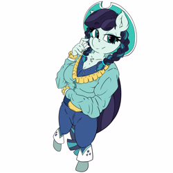 Size: 3000x3000 | Tagged: safe, artist:peachykireen, imported from derpibooru, coloratura, anthro, earth pony, human, braid, colored, countess coloratura, cowgirl, cowgirl outfit, digital art, hat, humanized, rara, simple background, solo, white background