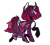 Size: 1000x890 | Tagged: safe, artist:orphicdove, imported from derpibooru, tempest shadow, oc, oc only, oc:abyss, hybrid, pony, unicorn, alternate universe, au:chaoticverse, female, interspecies offspring, mother and child, mother and daughter, offspring, parent:scorpan, parent:tempest shadow, simple background, solo, transparent background