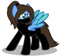 Size: 1284x1191 | Tagged: safe, artist:amgiwolf, imported from derpibooru, oc, oc only, pegasus, pony, clothes, face mask, looking back, mask, ninja, pegasus oc, simple background, solo, transparent background, vector, wings
