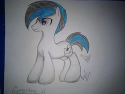 Size: 2560x1920 | Tagged: safe, artist:juliet-gwolf18, imported from derpibooru, oc, oc only, earth pony, pony, earth pony oc, male, signature, solo, stallion, traditional art