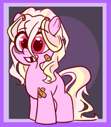 Size: 459x523 | Tagged: safe, artist:smirk, imported from derpibooru, oc, oc only, oc:candy floss, pony, bandaid, blank flank, bruised, cute, female, filly, missing teeth, solo