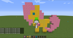 Size: 1365x708 | Tagged: artist needed, source needed, safe, imported from derpibooru, fluttershy, pegasus, pony, best pony, brony, dream, dream (minecraft youtuber), dream (youtuber), minecraft