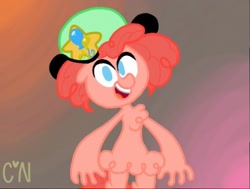 Size: 512x387 | Tagged: safe, artist:chibinel, imported from derpibooru, pinkie pie, anthro, crossover, crossover fusion, fusion, pinker (fusion), solo, wander (wander over yonder), wander over yonder, we have become one