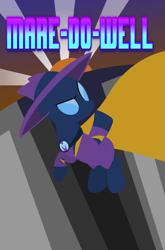 Size: 1297x1969 | Tagged: safe, artist:thunder-blur, imported from derpibooru, mare do well, earth pony, pony, comic cover, lineless, lineless art, simple background, solo, superhero