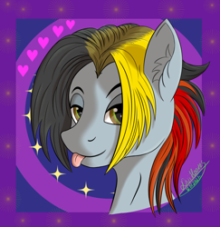 Size: 2000x2056 | Tagged: safe, artist:di-ji-hooves, imported from derpibooru, oc, pegasus, pony, arts and crafts, brony, bust, character, male, portrait