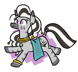 Size: 486x447 | Tagged: safe, artist:jargon scott, imported from ponybooru, oc, oc only, oc:matriarch zeg'us, zebra, female, mare, simple background, solo, white background, zebra oc