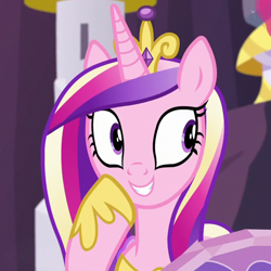 Size: 600x600 | Tagged: safe, imported from derpibooru, screencap, princess cadance, alicorn, pony, once upon a zeppelin, cropped, crown, female, jewelry, mare, regalia, solo, tiara