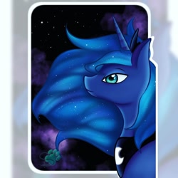 Size: 768x768 | Tagged: safe, alternate version, artist:studiosdayana, imported from derpibooru, princess luna, alicorn, pony, bust, female, jewelry, mare, peytral, solo, tiara