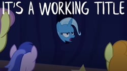 Size: 1920x1080 | Tagged: safe, edit, edited screencap, editor:quoterific, imported from derpibooru, screencap, carrot top, golden harvest, parasol, sea swirl, seafoam, trixie, no second prances, it's a working title