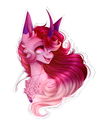 Size: 1080x1353 | Tagged: safe, artist:keltonia, imported from derpibooru, oc, oc only, oc:shimmer delight, pony, unicorn, bust, female, mare, portrait, simple background, solo, transparent background