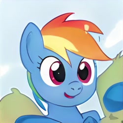 Size: 1024x1024 | Tagged: safe, artist:thisponydoesnotexist, imported from derpibooru, pony, ai content, ai generated, generator:thisponydoesnotexist, neural network, not rainbow dash, solo