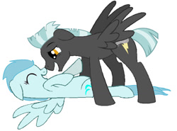 Size: 1280x947 | Tagged: safe, artist:detailedatream1991, imported from derpibooru, thunderlane, oc, oc:windy breeze, canon x oc, female, male, straight