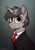 Size: 2300x3284 | Tagged: safe, artist:selenophile, imported from derpibooru, oc, oc only, oc:darius, pony, unicorn, bust, clothes, looking at you, male, necktie, smiling, smirk, solo, stallion, suit