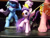 Size: 2500x1910 | Tagged: safe, imported from derpibooru, trixie, twilight sparkle, alicorn, insect, ladybug, pony, unicorn, big brother ponies, future twilight, g1, insect on nose, irl, mc donald's toys, mcdonald's, mcdonald's happy meal toys, merchandise, photo, this will end in tears, toy, twilight hates ladybugs, twilight sparkle (alicorn), welovefine, what could possibly go wrong