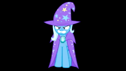 Size: 1280x720 | Tagged: safe, artist:keronianniroro, imported from derpibooru, trixie, oc, pony, unicorn, ai assisted, ai content, angry, animated, canon x oc, fifteen.ai, op is a duck, op is trying to start shit, sound, talking to viewer, webm