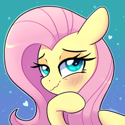 Size: 2000x2000 | Tagged: safe, artist:darkynez, imported from derpibooru, fluttershy, pegasus, pony, :3, adorasexy, bedroom eyes, blushing, cat smile, catface, cute, daaaaaaaaaaaw, female, icon, mare, sexy, shyabetes, signature, solo