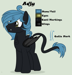 Size: 1280x1337 | Tagged: safe, artist:lominicinfinity, imported from derpibooru, oc, oc only, oc:adjy, bat pony, pony, male, reference sheet, simple background, solo, stallion