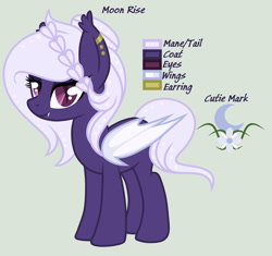 Size: 1280x1201 | Tagged: safe, artist:lominicinfinity, imported from derpibooru, oc, oc only, oc:moon rise, bat pony, pony, female, mare, reference sheet, simple background, solo