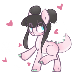 Size: 1236x1254 | Tagged: safe, artist:misspinka, imported from derpibooru, oc, oc only, pony, dinopony, dinosaur pony, female, simple background, solo, transparent background