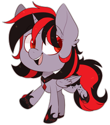 Size: 2216x2504 | Tagged: safe, artist:jetjetj, imported from derpibooru, part of a set, oc, oc only, oc:dark shadow, alicorn, pony, chibi, commission, female, mare, simple background, solo, transparent background, ych result