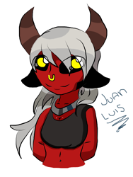 Size: 3120x4160 | Tagged: safe, artist:juanluuis8, imported from derpibooru, lord tirek, centaur, cute, female, high res, lady tirek, rule 63, rule63betes, smiley face, smiling, solo, tirebetes