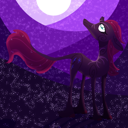 Size: 1000x1000 | Tagged: safe, artist:orphicdove, imported from derpibooru, tempest shadow, pony, unicorn, solo