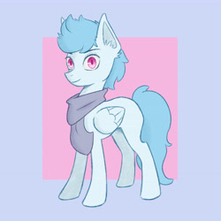 Size: 4724x4724 | Tagged: safe, artist:shallowwin, imported from derpibooru, oc, oc only, oc:file folder, pegasus, pony, clothes, scarf, solo, standing