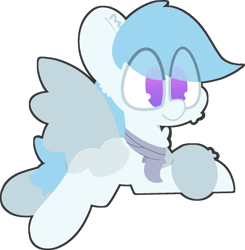 Size: 1600x1631 | Tagged: safe, artist:moonydusk, imported from derpibooru, oc, oc only, oc:file folder, pegasus, pony, chibi, clothes, cute, scarf, solo