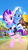 Size: 2160x3840 | Tagged: safe, artist:owlpirate, imported from derpibooru, starlight glimmer, trixie, pony, semi-anthro, unicorn, 3d, bipedal, clothes, cute, day, duo, female, mare, open mouth, piggyback ride, ponyville, sfm pony, smiling, source filmmaker, walking