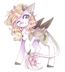 Size: 2000x2245 | Tagged: safe, artist:shiromidorii, imported from derpibooru, oc, oc only, oc:tegan, pegasus, pony, female, horns, mare, simple background, solo, transparent background