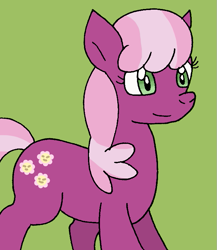 Size: 651x749 | Tagged: safe, artist:cmara, imported from derpibooru, cheerilee, earth pony, pony, female, green background, mare, simple background, solo