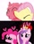 Size: 1900x2473 | Tagged: safe, artist:muhammad yunus, artist:tanahgrogot, imported from derpibooru, fluttershy, pinkie pie, princess cadance, alicorn, earth pony, pegasus, pony, aelita schaeffer, code lyoko, crossover, crying, cute, cutedance, diapinkes, eyes closed, female, happy, heartbreak, lost, mare, open mouth, pinkie cry, princess sadance, sad, teeth