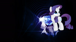 Size: 1920x1080 | Tagged: safe, artist:hardii, edit, imported from derpibooru, rarity, pony, unicorn, diamond, female, mare, solo, wallpaper, wallpaper edit