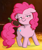 Size: 1244x1464 | Tagged: safe, artist:anonymous, artist:heretichesh, color edit, edit, imported from derpibooru, pinkie pie, pony, alcohol, blushing, bottle, colored, derp, drawthread, drunk, drunkie pie, looking at you, wine