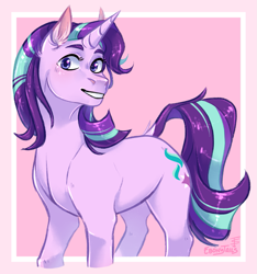 Size: 1469x1568 | Tagged: safe, artist:ebonytails, imported from derpibooru, starlight glimmer, pony, unicorn, dock, ear fluff, female, hoers, mare, smiling, solo