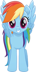 Size: 2250x4482 | Tagged: safe, edit, imported from derpibooru, rainbow dash, pegasus, my little pony: the movie, absurd resolution, cute, dashabetes, female, looking at you, mare, simple background, smiling, solo, transparent background, upscaled, vector, waifu2x, wings