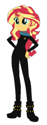 Size: 231x607 | Tagged: safe, artist:optimusv42, artist:selenaede, imported from derpibooru, sunset shimmer, equestria girls, boots, clothes, gloves, motorcross, shoes, solo, star trek, starfleet uniform