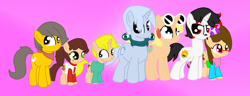Size: 1797x690 | Tagged: safe, artist:haileykitty69, imported from derpibooru, oc, oc:hailey kitty, earth pony, pegasus, unicorn, betrayus, butters stotch, crossover, leni loud, lynn loud, pac-man, rhombulus, seymour skinner, south park, star vs the forces of evil, the loud house, the simpsons