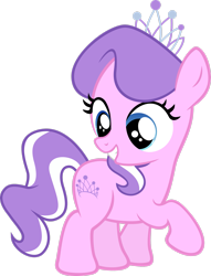 Size: 2139x2802 | Tagged: safe, artist:metatiara, imported from derpibooru, diamond tiara, earth pony, pony, ponyville confidential, female, filly, high res, jewelry, looking back, simple background, tiara, transparent background, vector