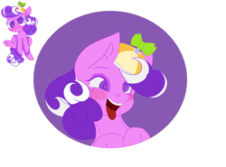 Size: 3177x2354 | Tagged: safe, artist:sundayrain, artist:the-narrator, imported from derpibooru, screwball, earth pony, pony, ahegao, bust, commission, hat, icon, open mouth, portrait, propeller hat, solo, tongue out, wall eyed