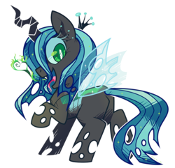 Size: 916x883 | Tagged: safe, artist:yokokinawa, imported from derpibooru, queen chrysalis, changeling, changeling queen, chibi, cute, cuteling, female, simple background, white background