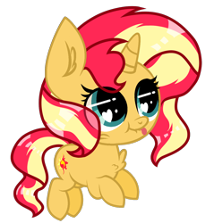 Size: 1234x1292 | Tagged: safe, artist:starflashing twinkle, imported from derpibooru, sunset shimmer, pony, unicorn, chest fluff, cute, heart eyes, hnnng, shimmerbetes, simple background, solo, tongue out, transparent background, wingding eyes