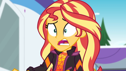 Size: 1334x750 | Tagged: safe, imported from derpibooru, screencap, sunset shimmer, equestria girls, equestria girls series, sunset's backstage pass!, spoiler:eqg series (season 2), confused, scared