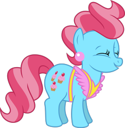Size: 4000x4123 | Tagged: safe, artist:jeatz-axl, imported from derpibooru, cup cake, earth pony, pony, absurd resolution, eyes closed, female, mare, simple background, solo, transparent background, vector