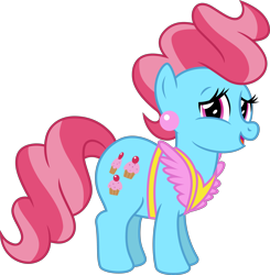 Size: 4000x4080 | Tagged: safe, artist:jeatz-axl, imported from derpibooru, cup cake, earth pony, pony, absurd resolution, female, looking at you, mare, simple background, solo, transparent background, vector