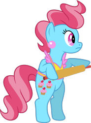 Size: 4000x5396 | Tagged: safe, artist:jeatz-axl, imported from derpibooru, cup cake, earth pony, pony, absurd resolution, bipedal, female, mare, rolling pin, simple background, solo, transparent background, vector